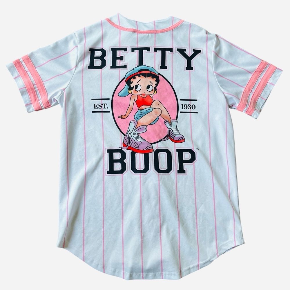 Betty Boop Oversized Jersey Top Size Small Graphic Cartoon Streetwear